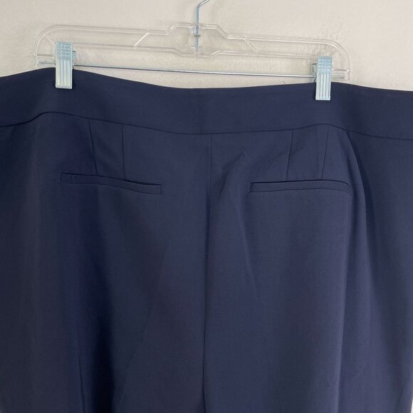 NEW Talbots Womens Plus 18W Navy Trousers Side Pockets Front Zip Closure Pants - Picture 9 of 9